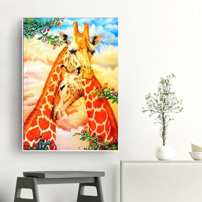 Diamant schilderij 5D dier diamant borduurwerk verkoop giraffe diamant mozaïek foto strass woondecoratie 20X30CM red