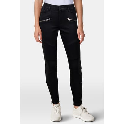 AllSaints Miller Biker Jean Coated Black Size: W31 | Skinny Outlet | Dames | Zwart