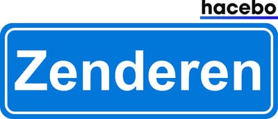 Hacebo - Plaatsnaam Sticker - 29x10 CM - Zenderen sticker - Verkeersborden sticker - grappige cadeaus - Zenderen