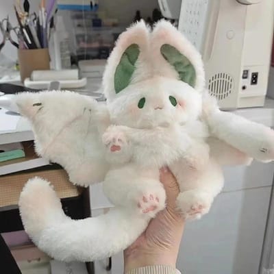 Vleermuis Knuffel Manta Kawaii Dier Creatief Knuffeltje Gevuld Kussen Zacht Kinderspeelgoed Meisje Vrouwen Cadeau 35cm gray