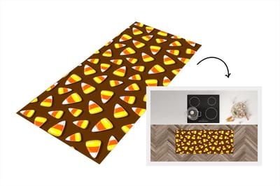 Keukenloper - Loper keuken - Eten - Patroon - Snoep - 120x50 cm - Keukenloper vinyl