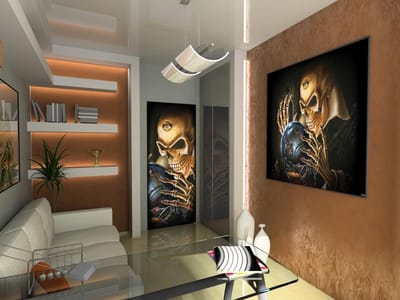 Alchemy Skull Tattoo Photo Wallcovering