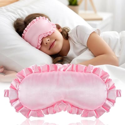 Zijde Slaapmasker voor Comfortabel Slapen, Verstelbare Elastische Band, Lichtdichte Oogbedekking voor Reis en Ontspanning