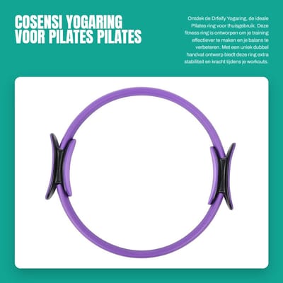 Dailygoods- Fitnessring Dubbele Handgreep - Pilates Ring - Yogaring - Oefenring - Verbeterde Balans - Schuimgepolsterde Handvatten