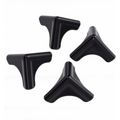 4 pièces Protège-coins en Silicone Protecteurs d'Angle Couvercles de Bord Souples Résistants Auto-adhésifs pour Table Bureau Armoire de Cuisine noir