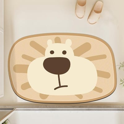 Schattige Alien Cartoon Diatomeeënaarde Mat Huishouden Badkamer Deur Absorberende Badmat Sneldrogend Antislip Duurzaam 40 * 60Cm (diatom mud)