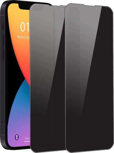 2x Screenprotector Geschikt voor: iPhone 13 Mini Screen Protector [2-Pack] Tempered Glas Screenprotector Privacy anti-spion