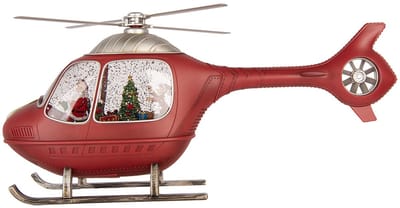 Clayre & Eef Kerstdecoratie met LED-verlichting en muziek 47x11x22 cm / 3xC Rood Kunststof