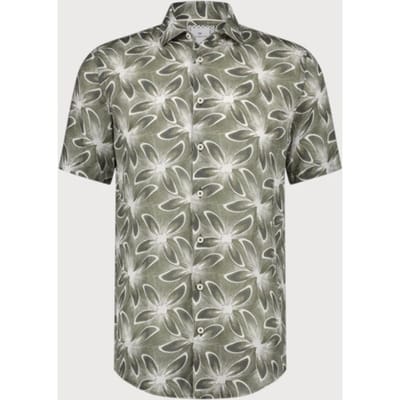 Blue Industry Cotton linnen overhemd korte mouw |
