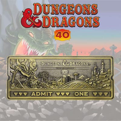 FaNaTtik Dungeons & Dragons: The Cartoon Replica 40th Anniversary Rollercoaster Ticket Limited Edition Replica: 1/1