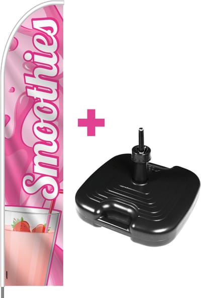 Beachflag - Smoothies #1 - Vlag + Parasolvoet + Rotator + Hengelsysteem + Draagtas - Actievlag.nl