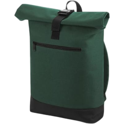 BagBase Roll-Top Backpack BG855 - Bottle Green - 32 x 44 x 13 cm