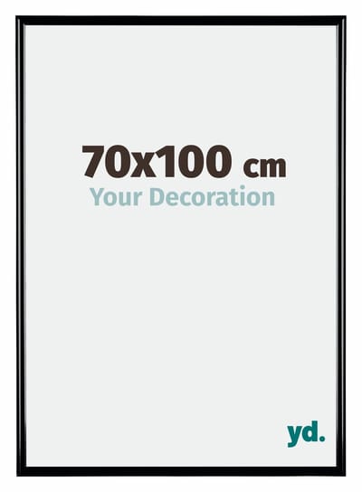 Your Decoration - Fotolijst 70x100 cm - Kunststof - Zwart Hoogglans - Bordeaux