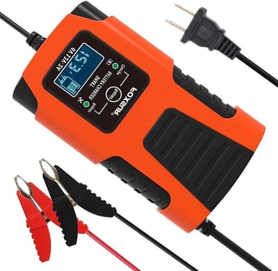 Auto Acculader - Batterij Lader - Voertuig Onderhoud - Slimme 3-Fase - 6V 12V - Groen