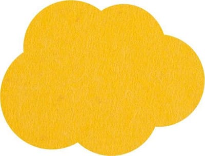 Wolk vilt onderzetters - Geel - 6 stuks - 10,5 x 8 cm - Tafeldecoratie - Glas onderzetter - Cadeau - Woondecoratie - Tafelbescherming - Onderzetters voor glazen - Keukenbenodigdheden - Woonaccessoires - Tafelaccessoires