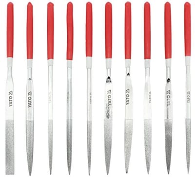 Set van 10 diamantnaalvijlen 4x160x50
