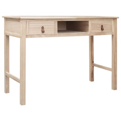 vidaXL - Schrijftafel - 110x45x76 - cm - hout - naturel