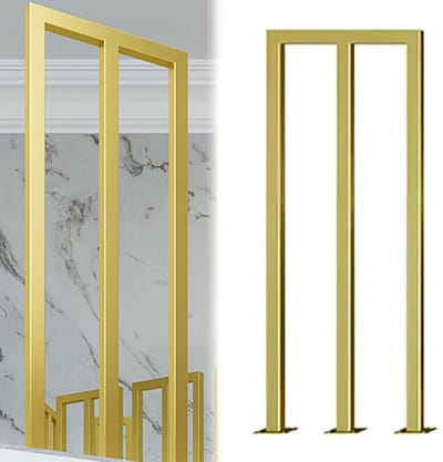 Balustrade Paal - Trapleuning Steun - Veiligheid Trap - M-vormige Pijpen - Hoogte 35-95cm - Zwart