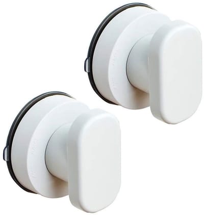 Dailygoody - Suction Handle - Suction Cup Knob - Sterke belasting tot 5 kg - Zilver - Handgreep voor badkamer - Geschikt voor gladde oppervlakken - 2 ...
