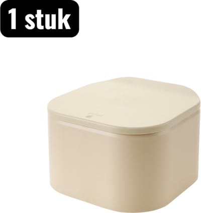 1 stuk - Prullenbak - Mini-prullenbak - Mini Bureau Prullenbak - Druk Prullenbakje voor op Bureau - Drukopen Deksel - Kleine Afvalbak voor Kantoor en Huis - Geel