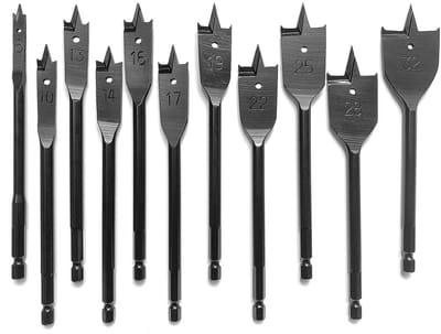 Dailygoods- Boorset voor Hout en Kunststof - Houtboor met Staal - Vlakfreesboor met Geslepen Mes - Metalen Boorset - Houtsnijboorset - Vlakspade Houtboor