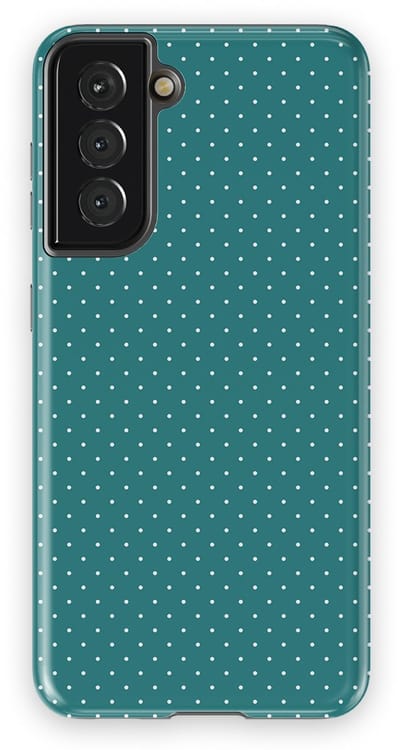 Micro Dots Tough Hoesje Samsung Galaxy S21 | Geschikt Voor Mag | Stippen Motief Backcover Samsung Galaxy S21 Deep Teal