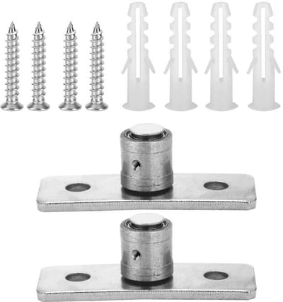 Dailygoods- Vloergeleider Corrosiebestendig - Schuifdeur - Houten Deuren - Geluidsrolgeleider - Duurzaam - Roestvrij Staal - Deurgeleider