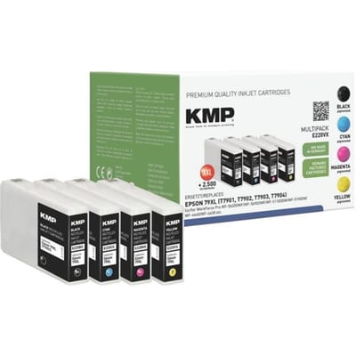 Inktcartridge KMP, vervangt Epson 79XL (C13T79024010/C13T79034010/C13T79044010), tot 3000/2700 pagina's, multipack, CMYK