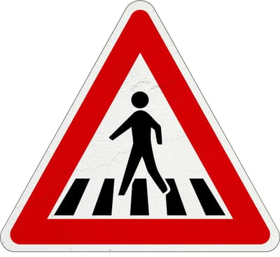 Voetgangers oversteekplaats bord - J22 | Sign Again materiaal | 30 cm