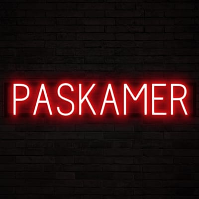 PASKAMER - Lichtreclame Neon LED bord verlicht | SpellBrite | 83,52 x 16 cm | 6 Dimstanden & 8 Lichtanimaties | Reclamebord neon verlichting