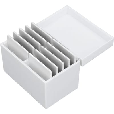 10 Lagen Acryl Wimper Opbergdoos met Magnetische Bodem Extension Grafting Tool Valse Wimpers wit