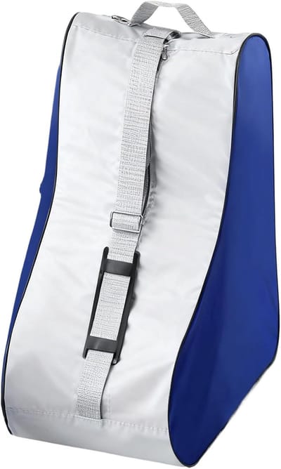 Schaats Tas - Schoenentas Sporttas - Schaatsen Vervoeren - Verstelbare Schouderriem - 36.5 x 20 x 42.5 cm - Blauw