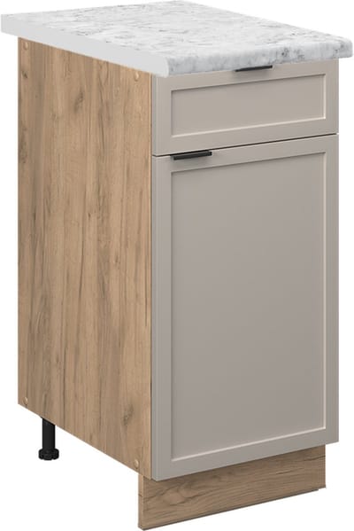 Vicco Fame-Line Keukenonderkast – 40 cm, WB Marmer GrijsBeige