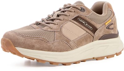 camel active Sneaker van nubuck en textielmix met comfortabele zool - Maat menswear-45 - Taupe