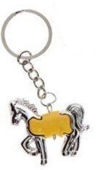 Lg-imports Sleutelhanger Paard Junior 5 Cm Zilver/geel