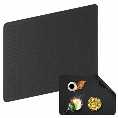 Kookplaat Mat - Keukenmat - Siliconen Kookplaatbeschermer - Afdruipmat - 71x50cm - Hittebestendig & Anti-kras - Makkelijk Schoon Te Maken - Voor Gas & Inductiekookplaat