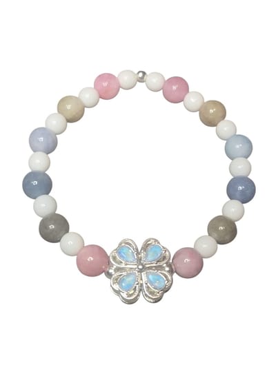 marganiet agaat met witte agaat armband