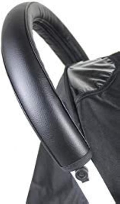 Handvat Hoes - Stuur Bescherming - Kinderwagen Comfort - Glad PU Leer - 53cm Lengte - Zwart