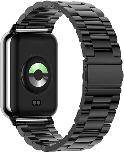 Stalen bandje - RVS - geschikt voor Xiaomi Smart Band 10 Pro, Smart Band 9 Pro, Smart Band 8 Pro, Redmi Watch 4, Redmi Watch 5 en Redmi Watch 6 - zwart