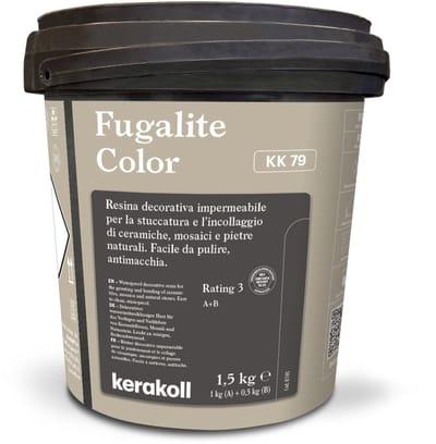 Kerakoll Fugalite Epoxy Voegmiddel KK79 - Kleur 79 Grijs Bruin - 1,5 kg Voegmortel voor Tegels & Natuursteen - Verkrijgbaar in 50 Kleuren - Greenbuild rating 4