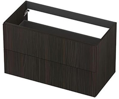 INK - Onderkast 2L Fineer Gefreesd Tbv Greep - 900x450x520 Mm - Matt Intens Black