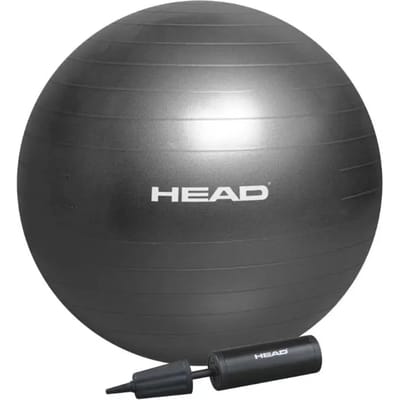 HEAD Yoga Bal - Yogabal - Fitness bal - Fitnessbal - Inclusief Pomp - 65cm - Grijs
