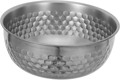 Huisdieren voerbak - Diepe waterkom - Comfortabel voeden - Antislip basis - 19 x 19 x 7 cm - Zilver