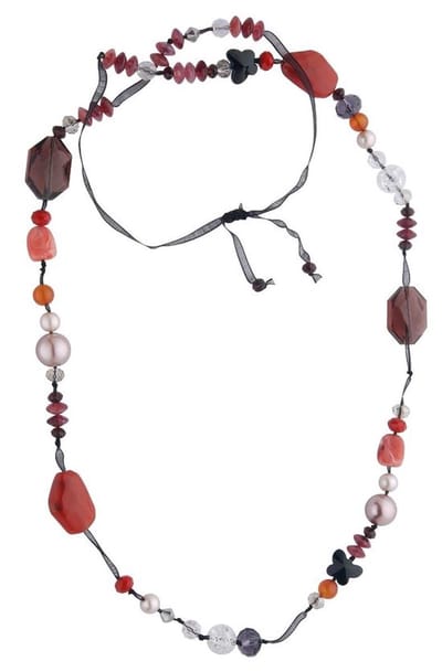 Behave - Lange ketting dames - Glassteen koord - Kleurrijke stijl