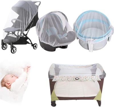 Baby Bedhoes - Muggennet Kinderwagen - Bescherming Baby - Universeel Elastisch - Tot 170 cm - Wit