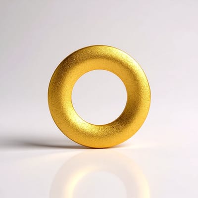 Cavill - Vergulde Zilveren Hanger 925 Sterling Zilver - Modern Rond 30mm - Matte Afwerking - Minimalistisch & Hoogwaardig Sieraad
