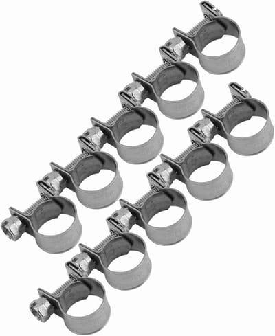 Roestvrijstalen Slangklemmen 10 Stuks, Eenvoudige Installatie voor Lucht, Water en Siliconeslangen (11-13mm) met Schroevendraaier of Inbussleutel