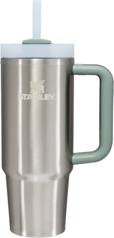 Stanley Quencher H2.0 Flowstate Tumbler 0.89L (Shale) - RVS - Lekvrije Thermosbeker met Rietje & Handvat – Geïsoleerd RVS – BPA-vrij - Drinkfles Waterfles