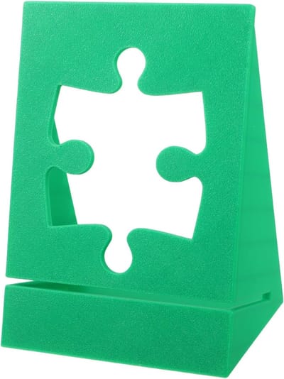Puzzel Deksel Standaard - Puzzelhouder Rek - Puzzel Decoratie - PLA Materiaal - 13.5x10x8.3cm - Groen