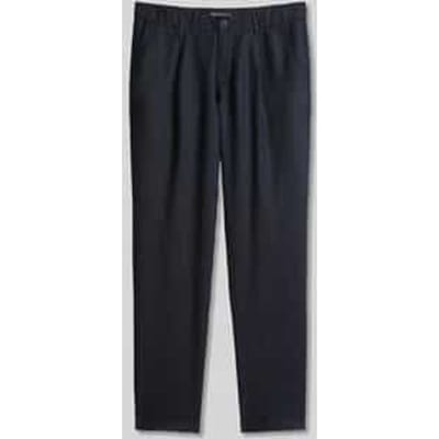 Tapered linnen broek met riemlusjes model 'OSBY JOGGER'